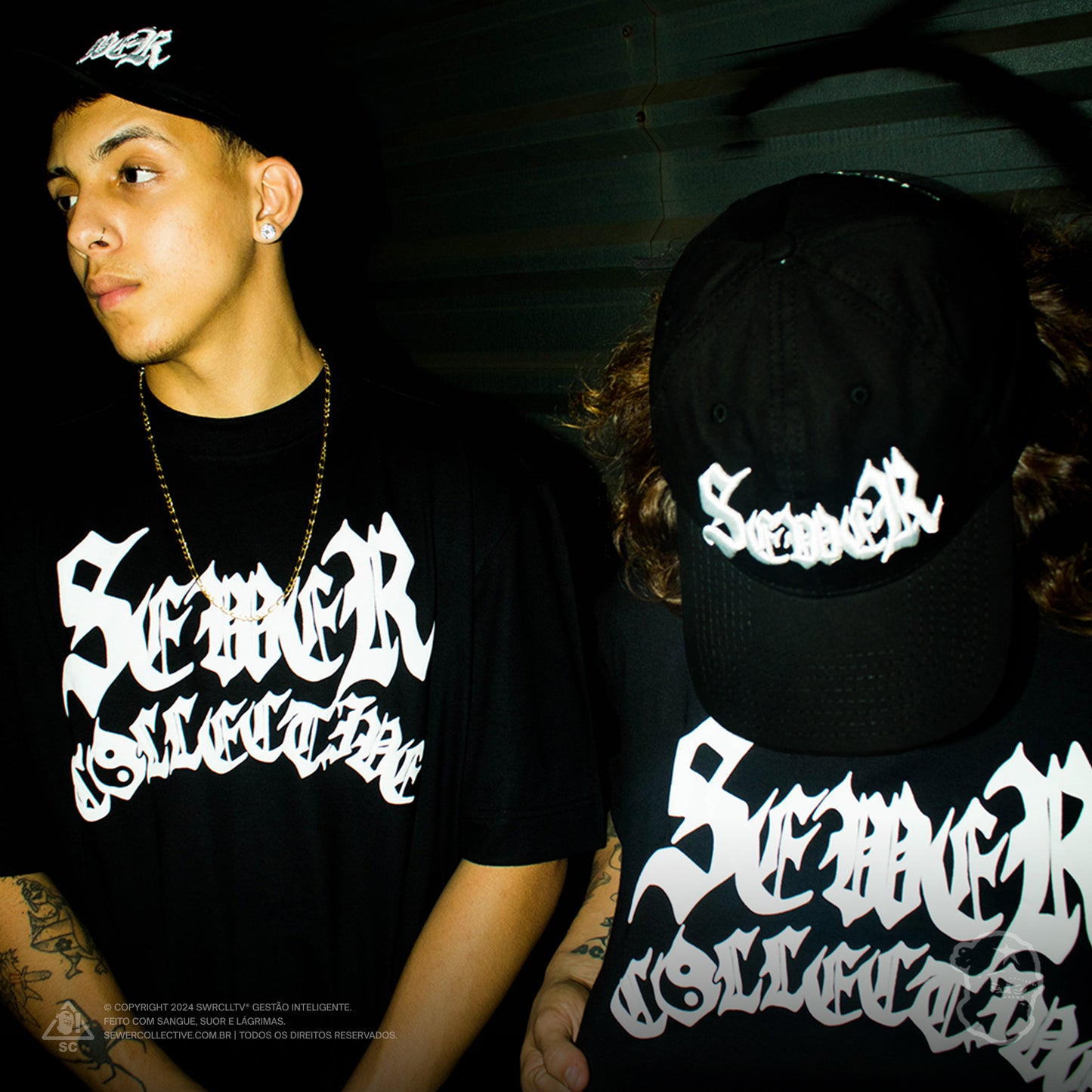 Camiseta Sewer "C☯LLECTIVE" Preta