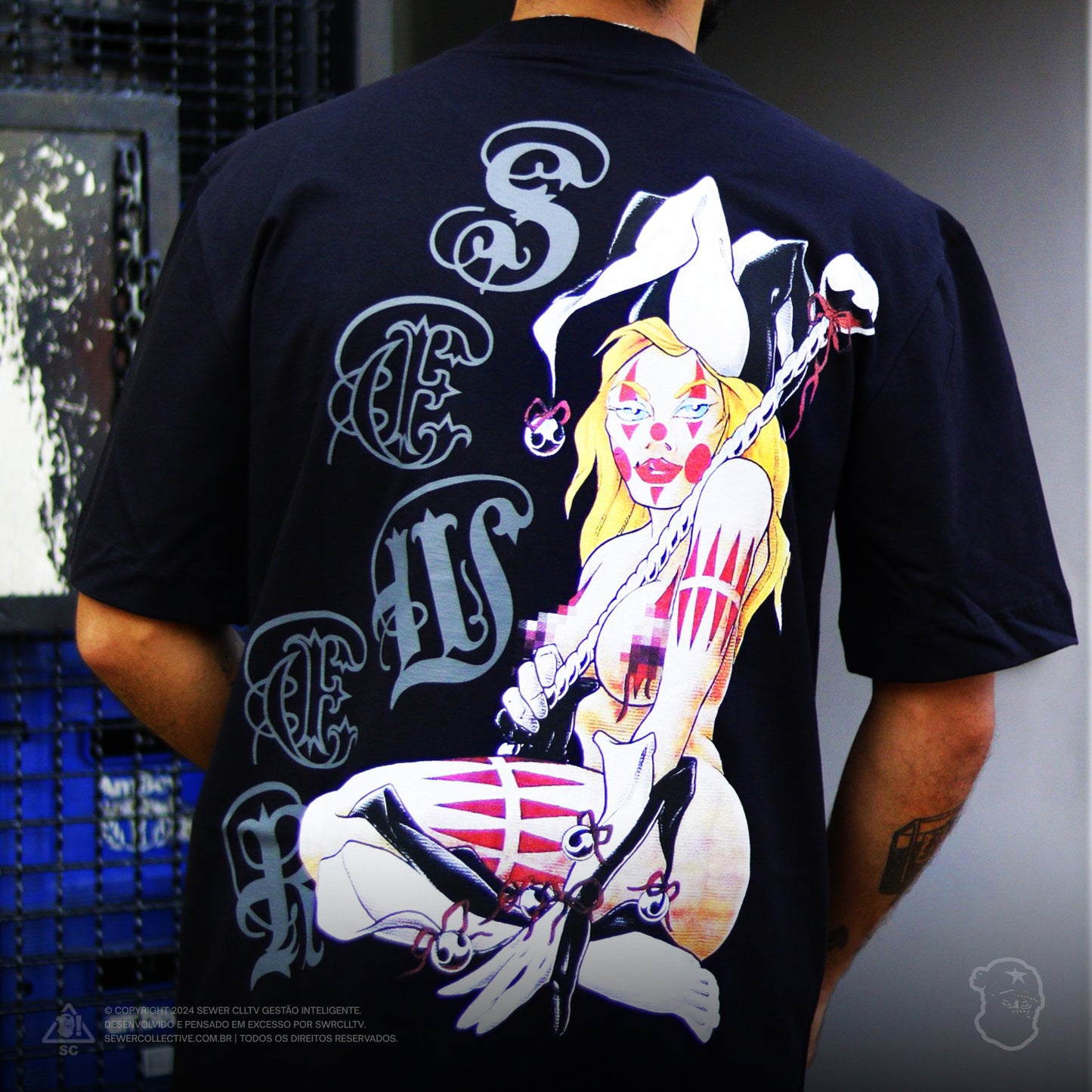 Camiseta Sewer "Harleen" Preta